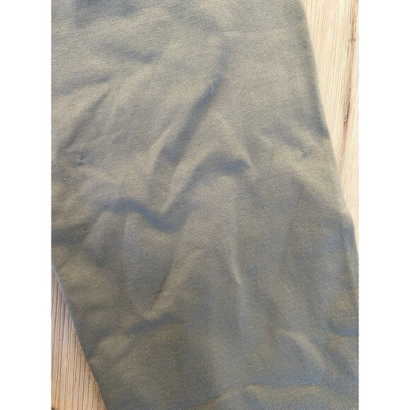 Gymshark Leggings Ankle Crop Olive Green Spell Out Elastic Waist XS - Picture 4 of 7